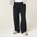 Men's black wide leg trousers