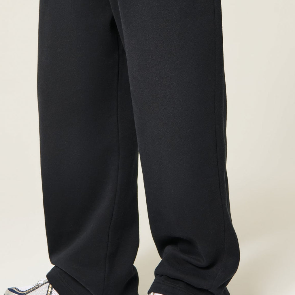Men's black wide leg trousers