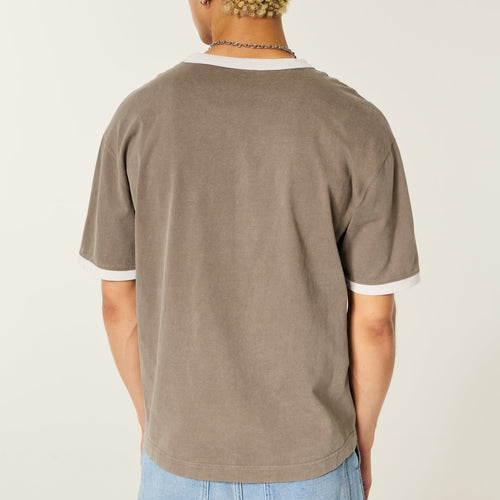 Men's contrast trim crew neck t-shirt