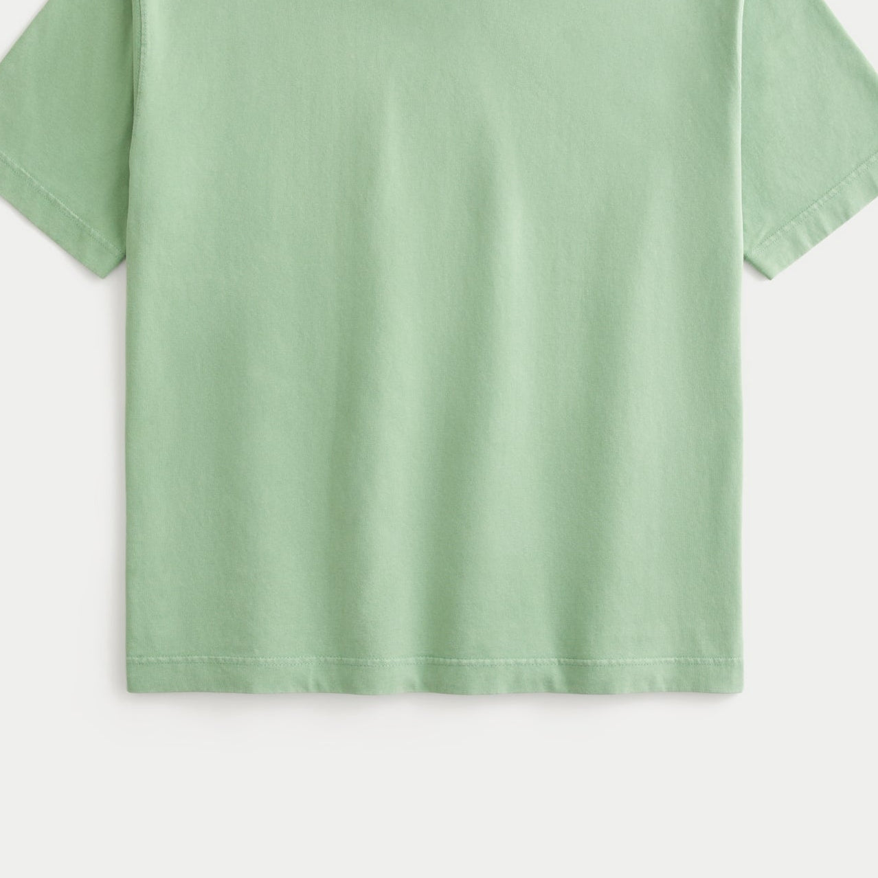 Men's green crew neck short sleeve t-shirt