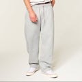 Men's light grey wide leg trousers
