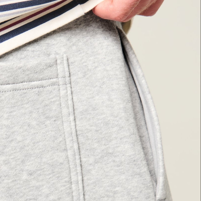 Men's light grey wide leg trousers