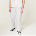 Men's loose fit off white trousers