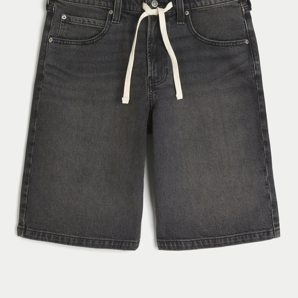 Men's washed drawstring shorts