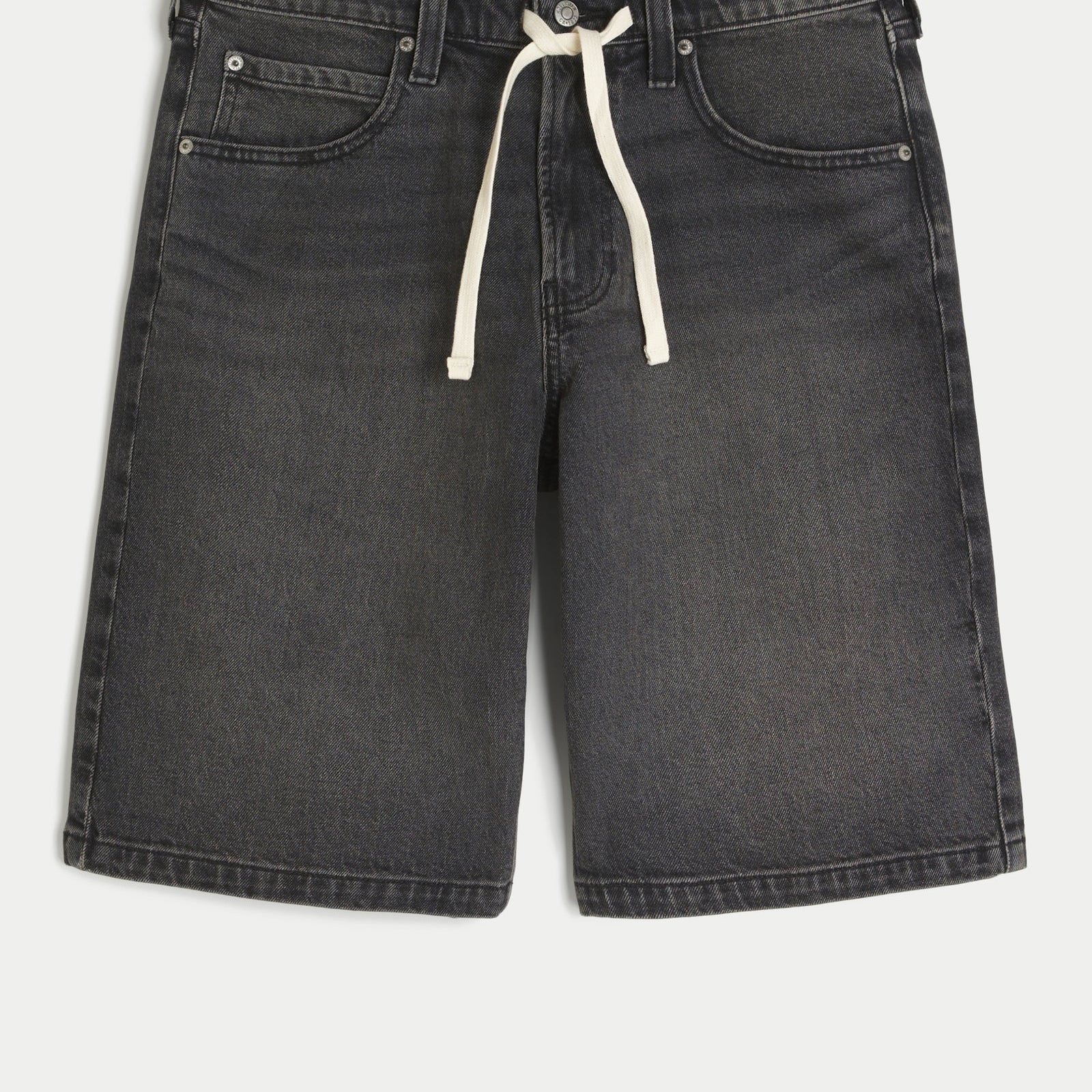 Men's washed drawstring shorts